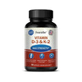 Vitamin D3 2000IU + K2 MK-7 75mcg Capsules | Non-GMO Daily Vitamin Supplement Qst 60 count-1 bottle