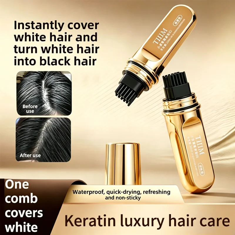 Grey Hair Root Concealer Stick & Brush – Sweatproof Cover Up Hair Root Concealer Qme