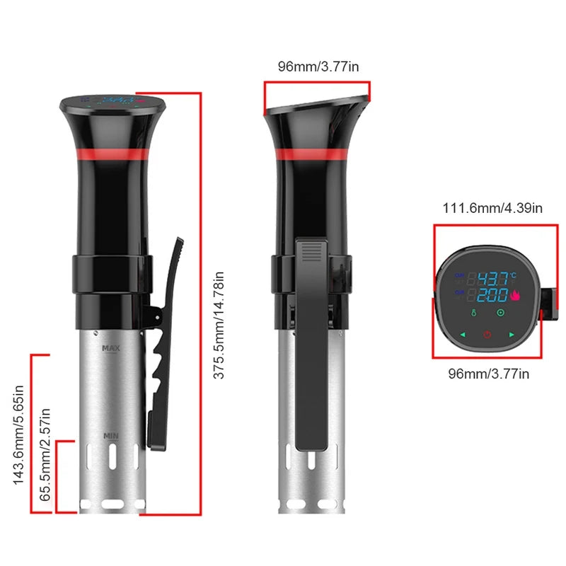 1100W Sous Vide Immersion Circulator with LCD Digital Display Sous Vide Circulator Qst