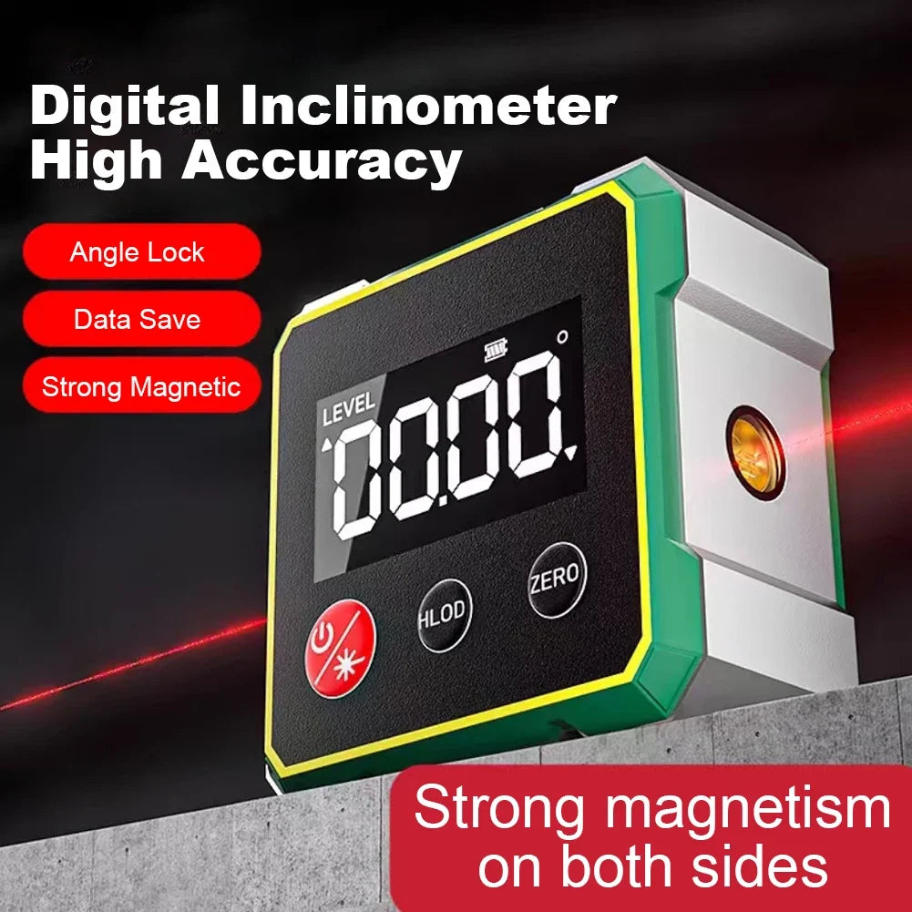 Magnetic LCD Digital Protractor Inclinometer Angle Gauge Digital Inclinometer Gauge Qme