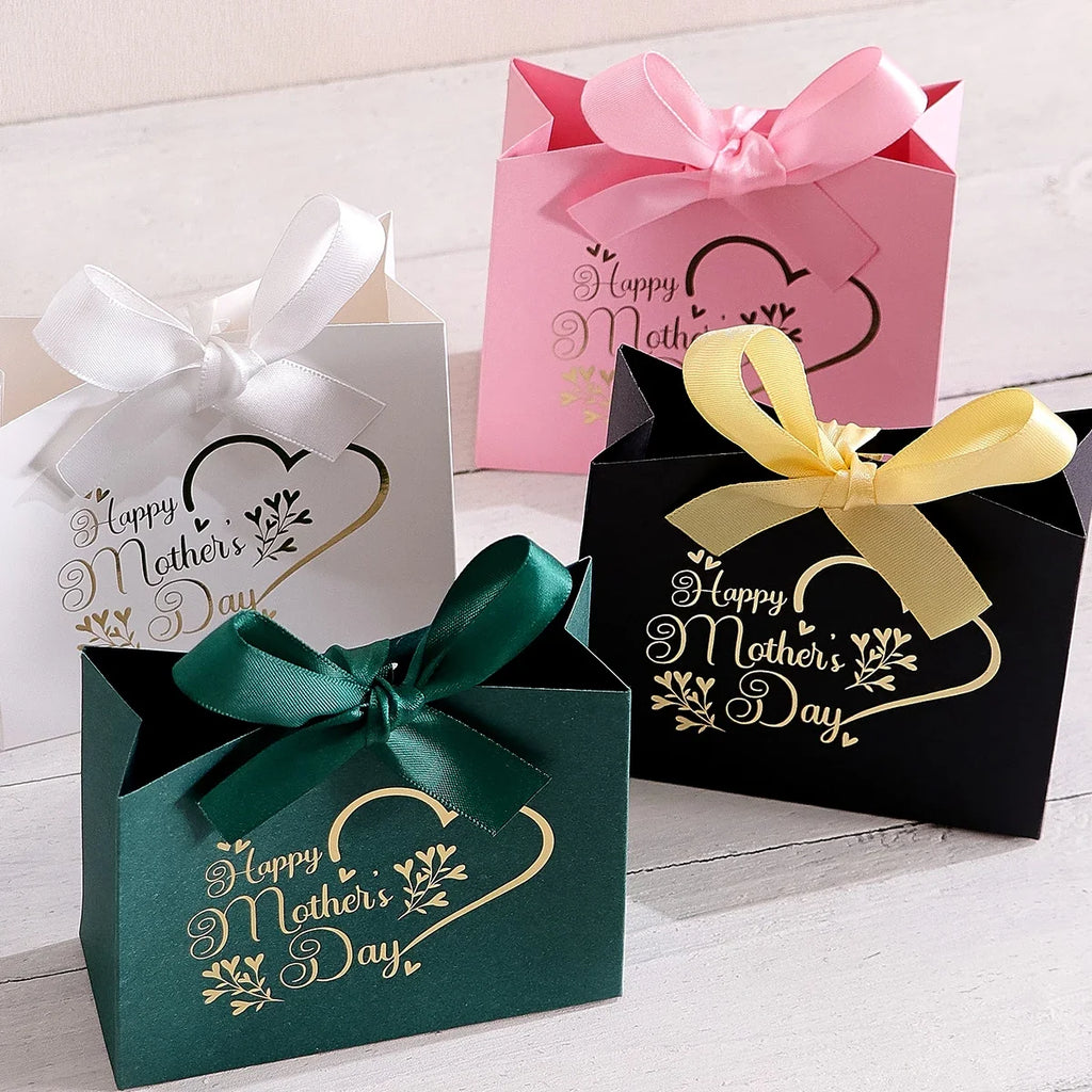 Mother's Day Elegant Candy Gift Boxes – Pink, White & Gold Gift Boxes Qme