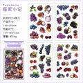 Fruit Die Cut Adhesive Stickers – Orange & Strawberry, 4 Pcs Die Cut Stickers Qme C