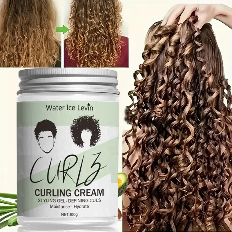 Curry Curling Cream Hair Mask – Moisturizing & Hydrating Curl Styling Cream Qme