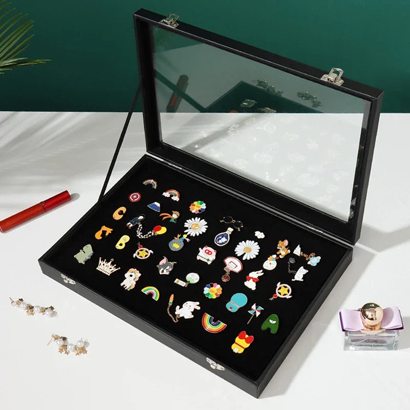 Medal & Pin Display Case – Dustproof Badge Storage Box Pin Display Case Qme