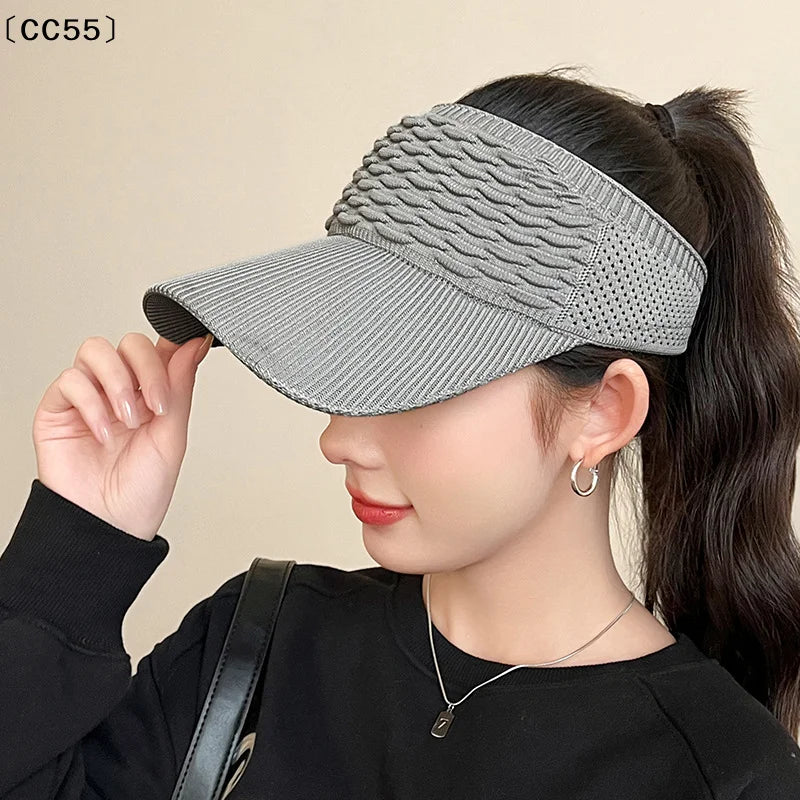 Women's Open Top UV Sun Visor Cap – Summer Beach Hat Sun Visor Cap Qst