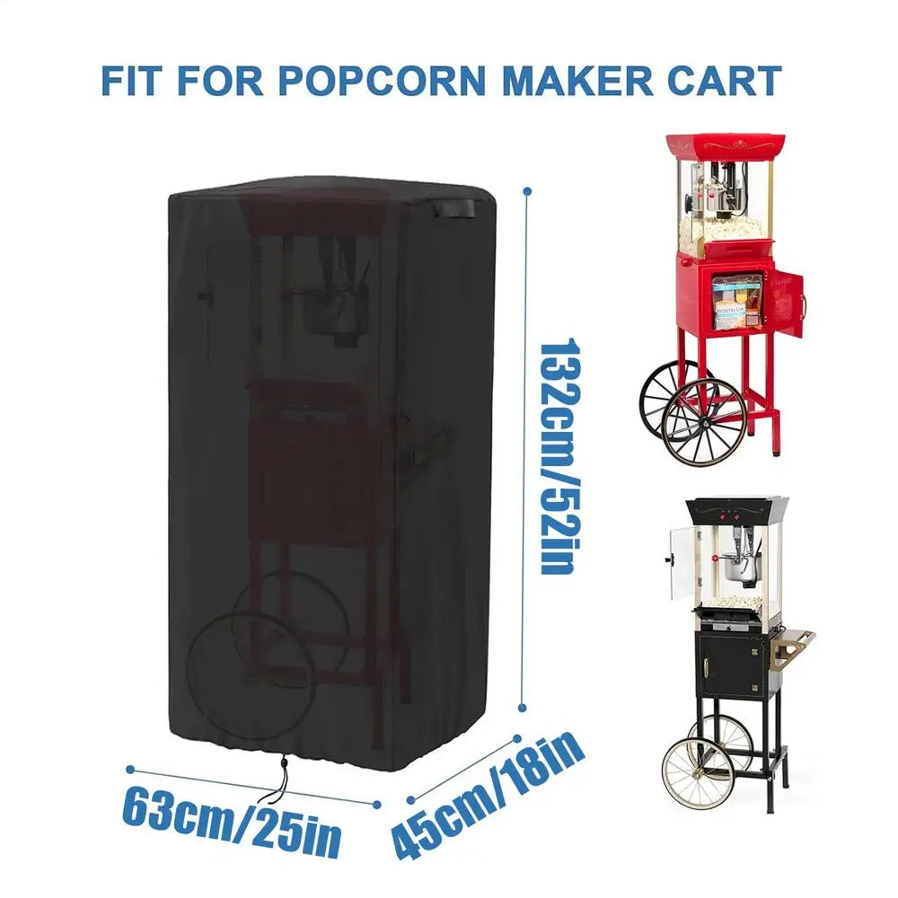 Popcorn Machine Cart Cover – Heavy Duty 420D Waterproof Appliance Cover Qme 25x18x52cm China Mainland