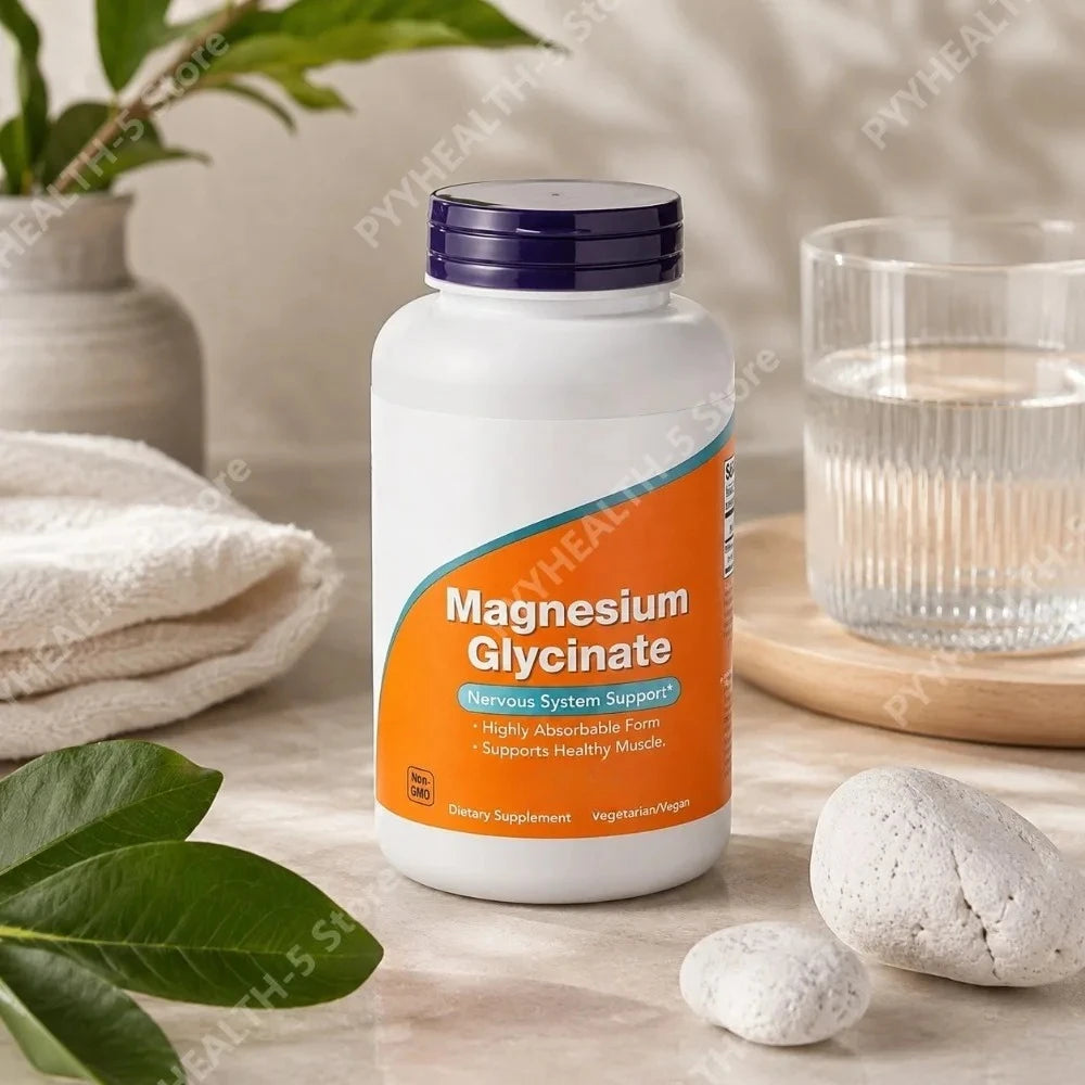 Magnesium Glycinate 180 Tablets – Chelated Bisglycinate Supplement Mineral Supplement Qst