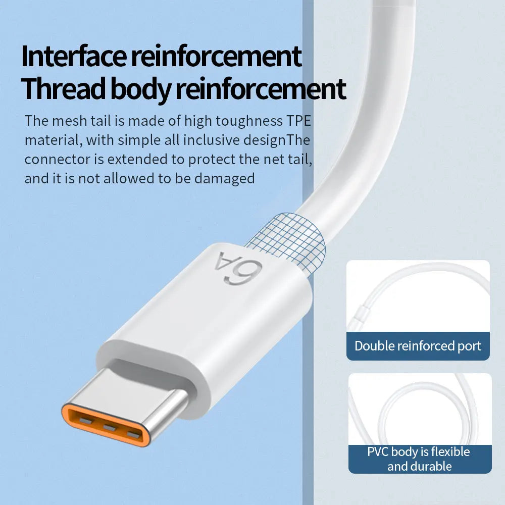 66W USB-C Fast Charging Cable PD Quick Charge | 4 Lengths USB-C Charging Cable Qme