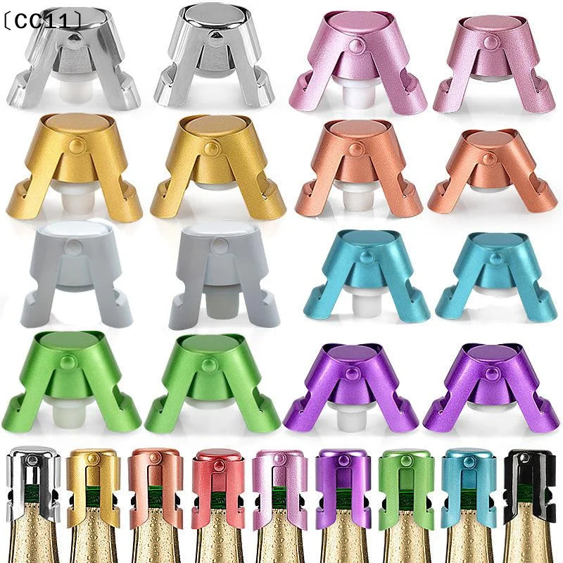 Stainless Steel Wine & Champagne Bottle Stopper Cork Plug Wine Bottle Stopper Qme