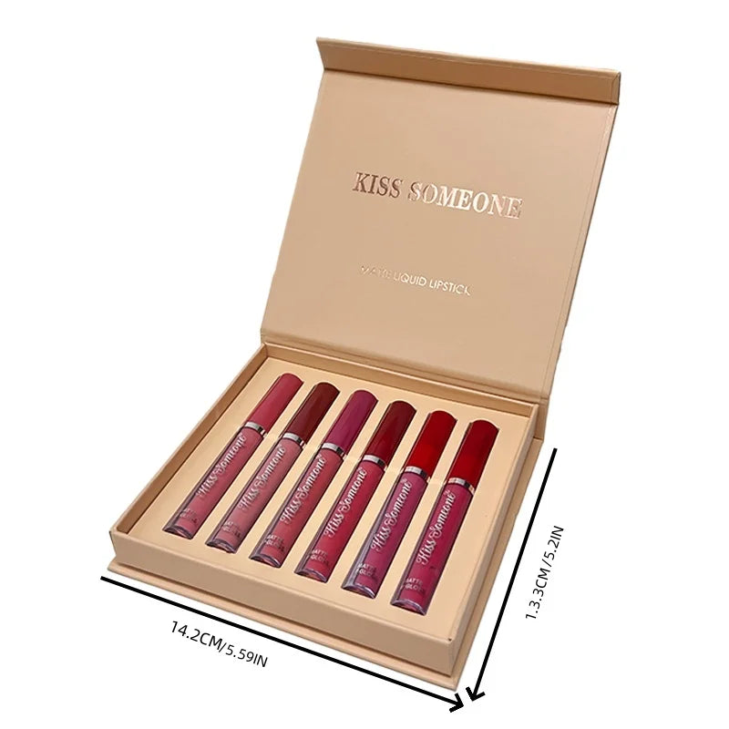 Matte Lipstick Set 6pc | Waterproof, Long-Lasting & Non-Stick Matte Lipstick Set Qme