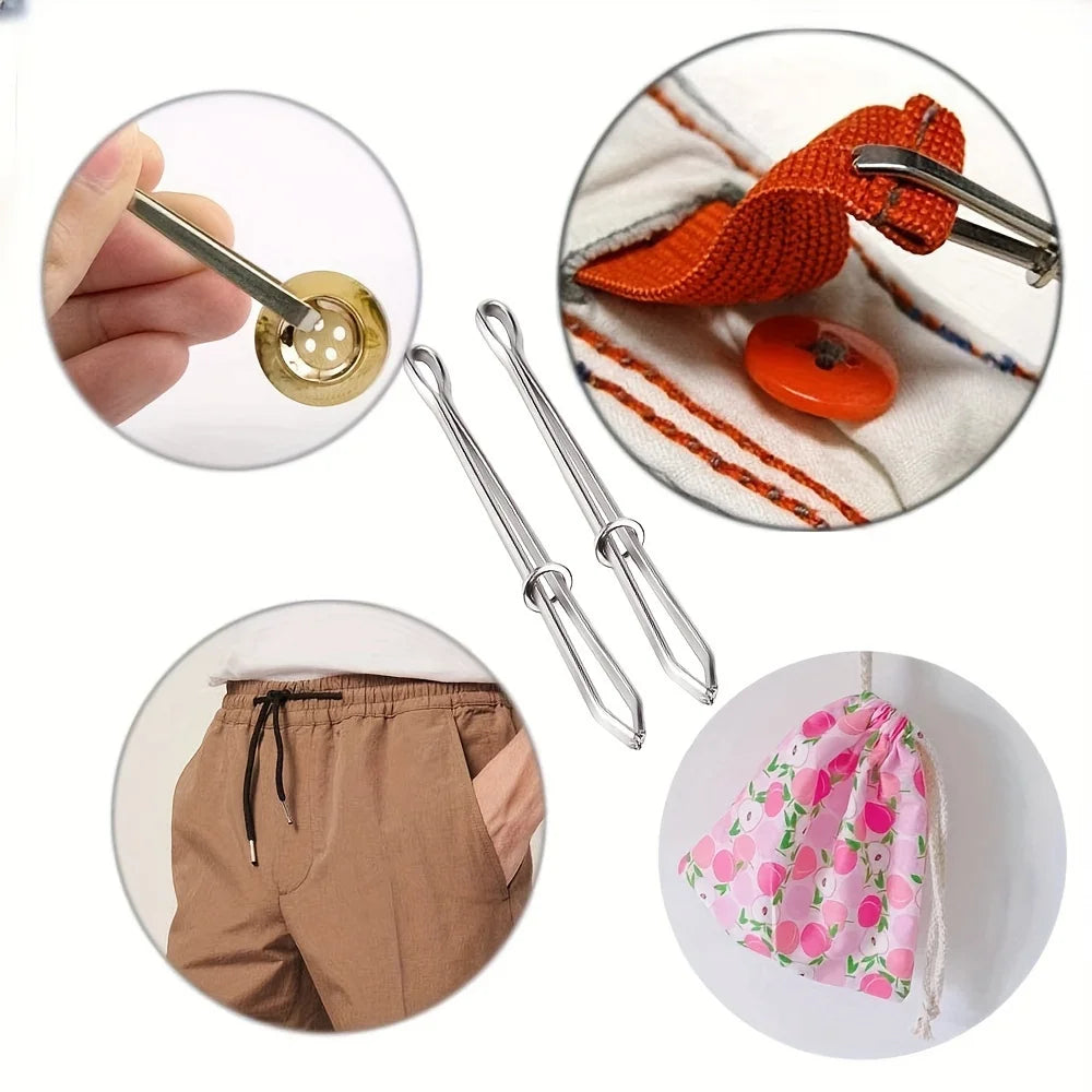 Steel Garment Clips – Elastic Tape & Cross Stitch Sewing Tool Sewing Clips Qme