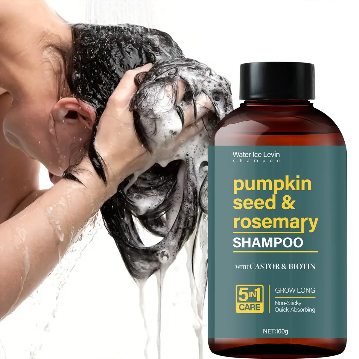 Pumpkin Seed Rosemary Shampoo – Castor Oil & Biotin Hair Care Shampoo Qme