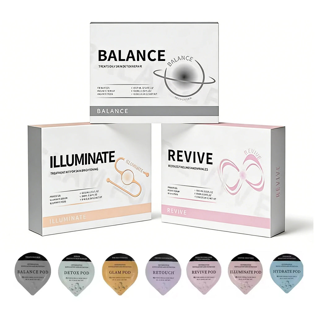 7-Type CO2 Facial Serum Pods Kit – Hydrate, Detox & Revive Facial Serum Pod Kit Qst