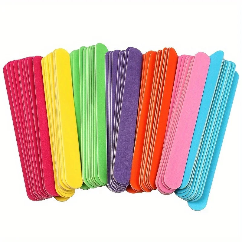 Double-Sided Wooden Nail Files – Comfortable Grip Manicure Nail File Set Qme