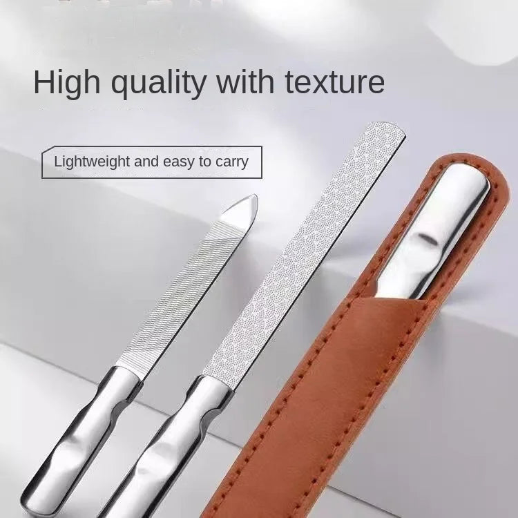 Double Sided Stainless Steel Nail File – Manicure & Pedicure Nail File Qme
