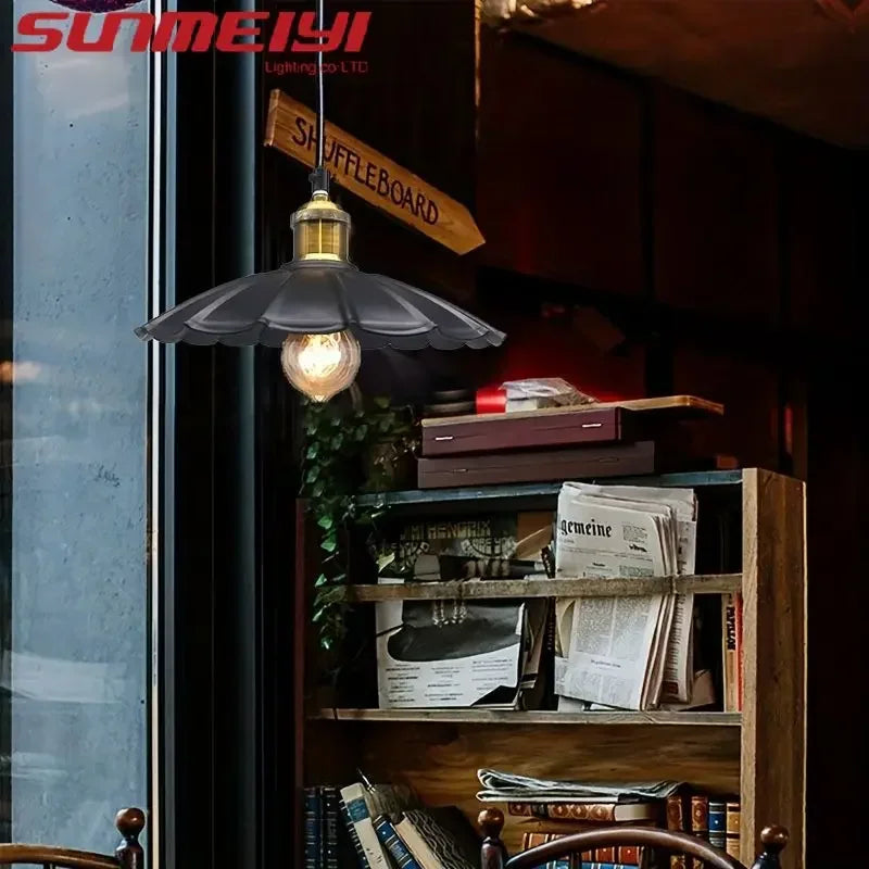 Vintage Industrial Pendant Light E27 Loft Retro Chandelier Lamp Industrial Pendant Light Qme