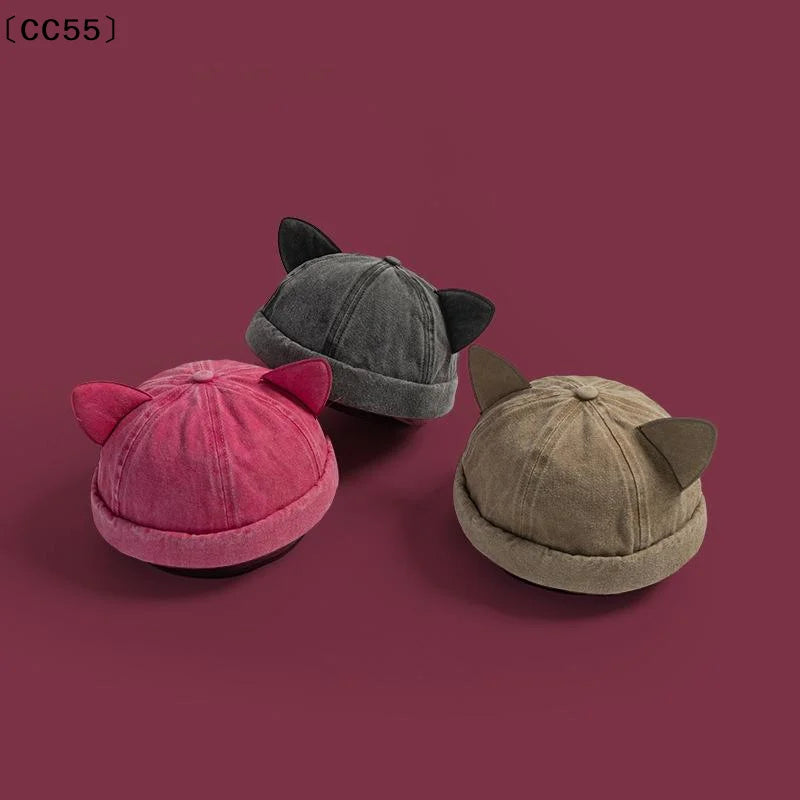 Japanese Cat Ear Beret – Cute Woolen Women's Hat Women's Beret Hat Qst