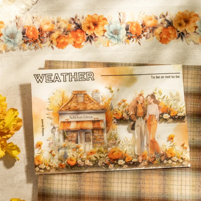 Flower PET Decorative Tape – Junk Journal & Scrapbooking Decorative Craft Tape Qme