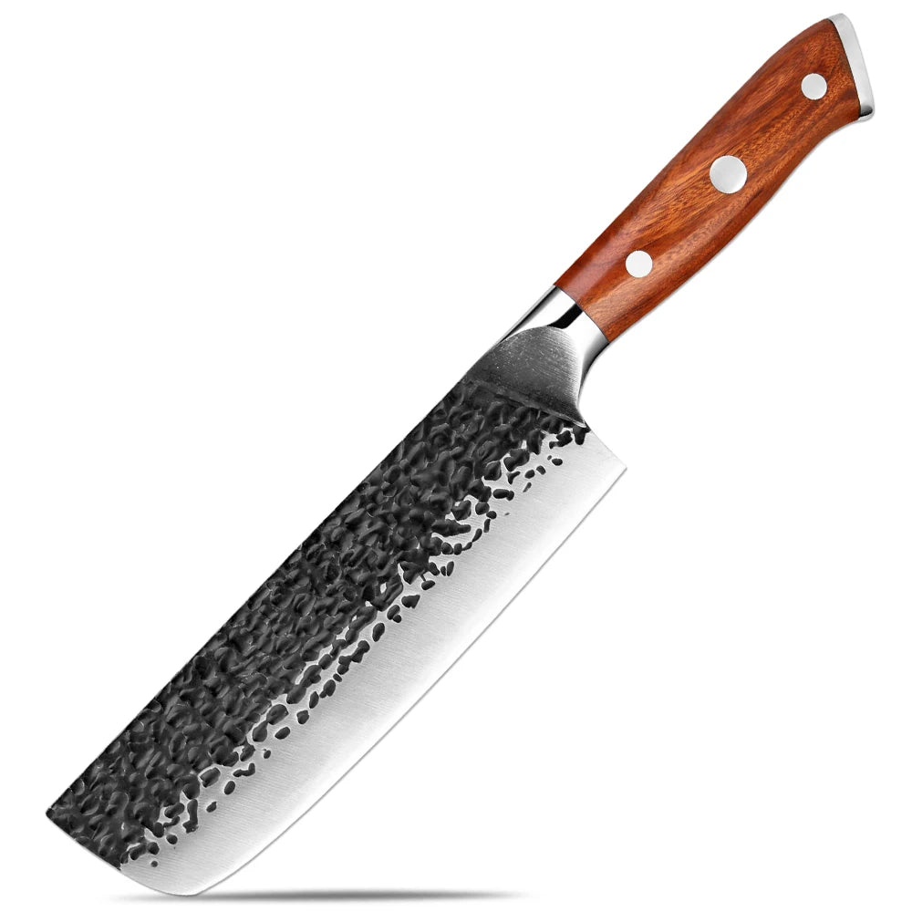 Xituo Chef Knife Set – Hand Forged High Carbon Steel Full Tang Chef Knife Set Qst Nakiri Knife