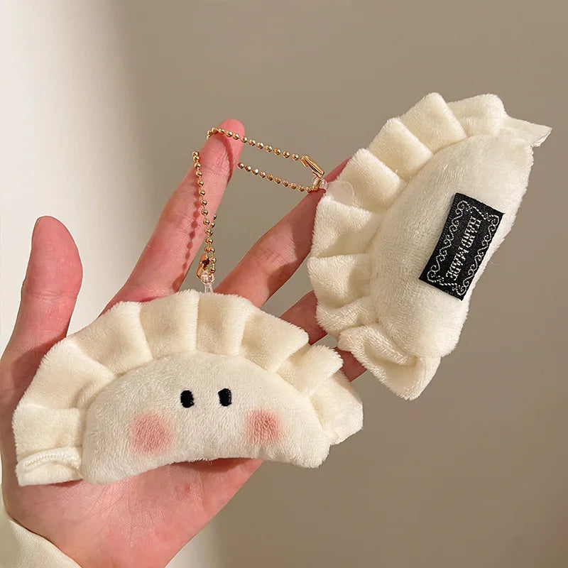 Cute Dumpling Plush Keychain – Soft Stuffed Pendant Key Ring Plush Keychain Qme