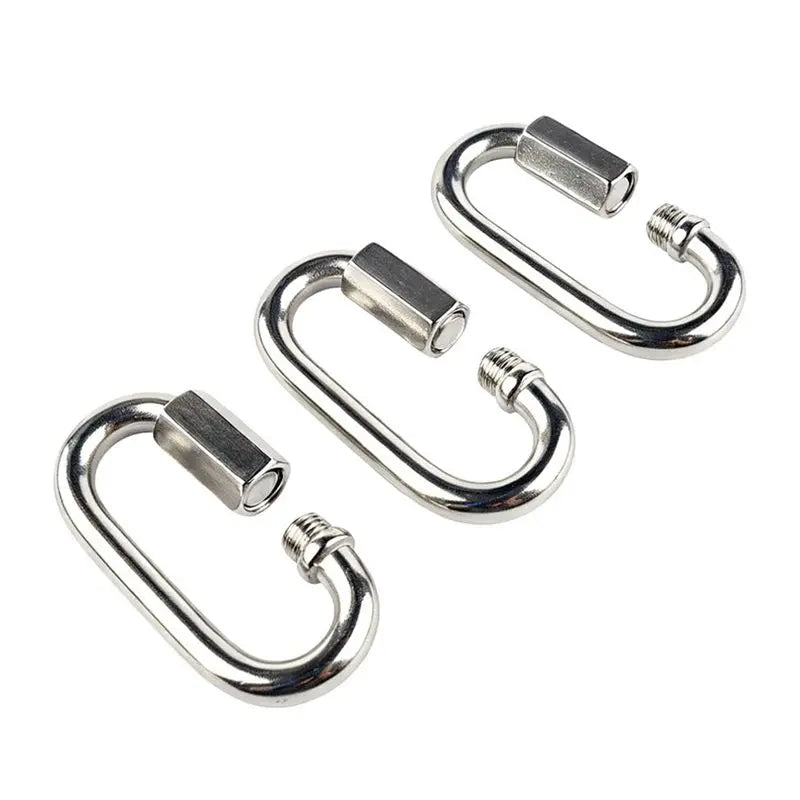 M8 304 Stainless Steel Chain Quick Links 6-Pack Connectors Chain Quick Links Qme
