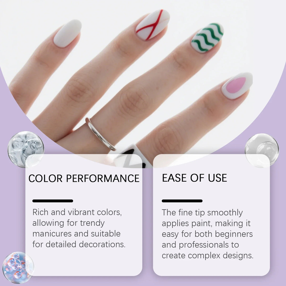 Nail Art Graffiti Pen – DIY Fine Line Abstract Nail Painting Nail Art Pen Qme