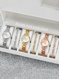 6-Piece Women's Small Dial Quartz Watch Set – Casual Style Women's Watch Set Qme 6-piece set No