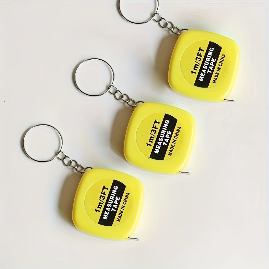 2-Pack Mini Retractable Tape Measure Keychain 1m/3ft Portable Keychain Tape Measure Qme 3PCS 1M