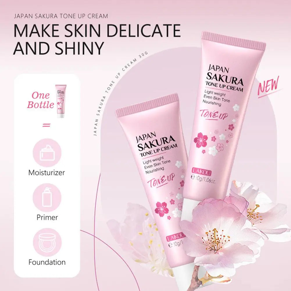 Sakura Tone-Up Cream | Hydrating Skin Tone Balancer Skin Tone Cream Qme
