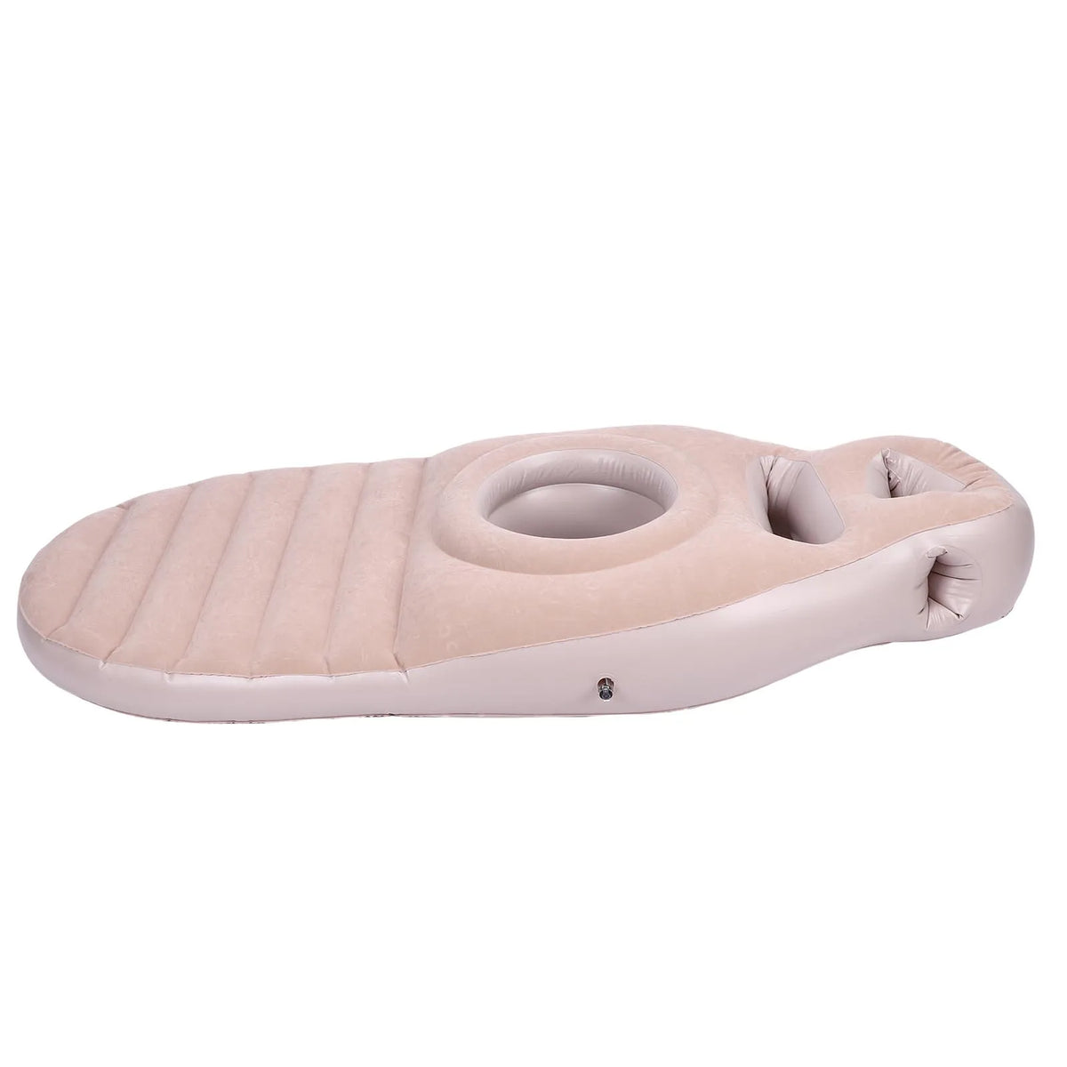 Inflatable Full Body Pillow with Belly Hole | PVC Pool Float Inflatable Pool Float Qst Grey