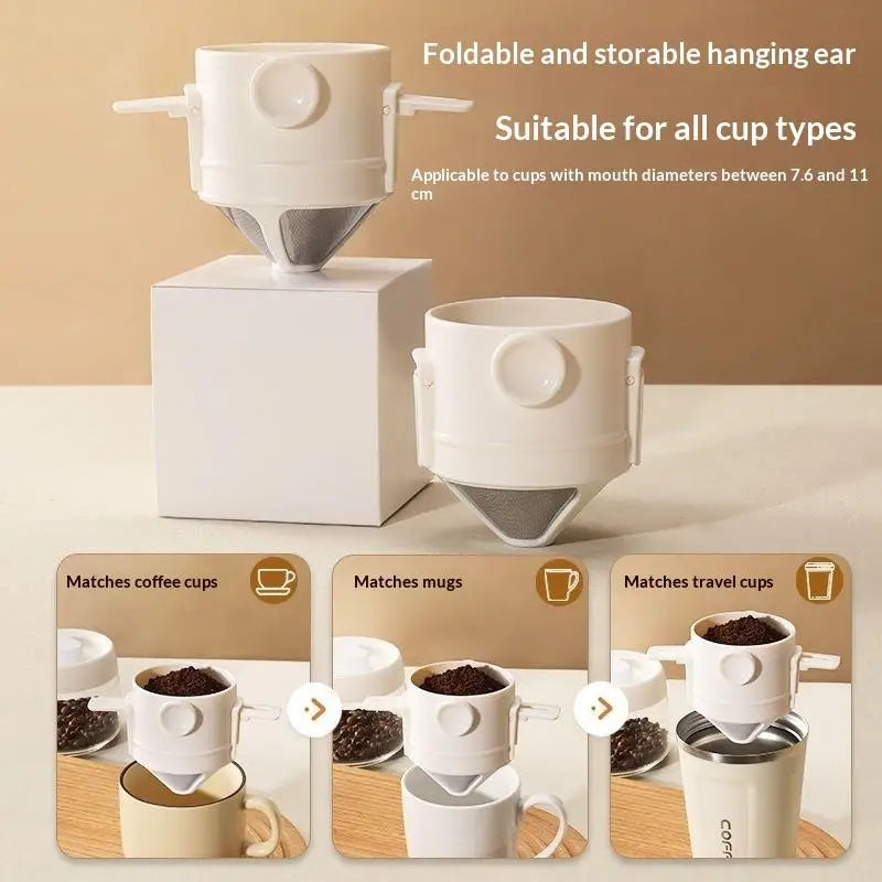 Reusable Stainless Steel Pour Over Coffee & Tea Dripper Pour Over Coffee Dripper Qme