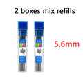Solid Mechanical Pencil Set 2B 4B 6B 8B Replaceable Lead Marking Mechanical Pencil Set Qme 2 box Mix black