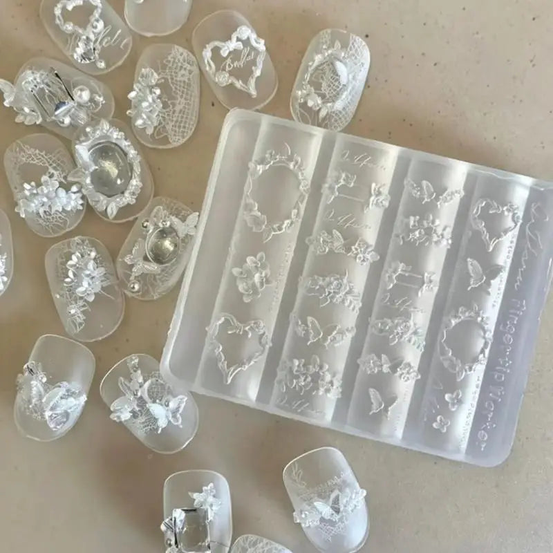 3D Bow Silicone Nail Art Mold – Reusable DIY Manicure Tool Nail Art Mold Qst