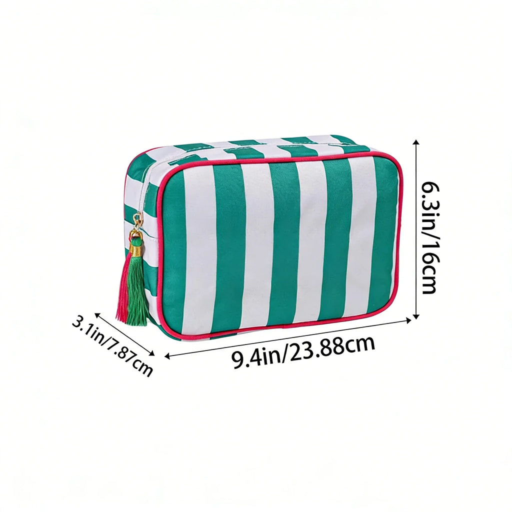 Striped Clutch Bag – Large Capacity Mahjong Storage Pouch | Qme Clutch Storage Bag Qme