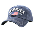 Embroidered American Flag Baseball Cap – Unisex Patriotic Hat Patriotic Baseball Cap Qme Navy One Size