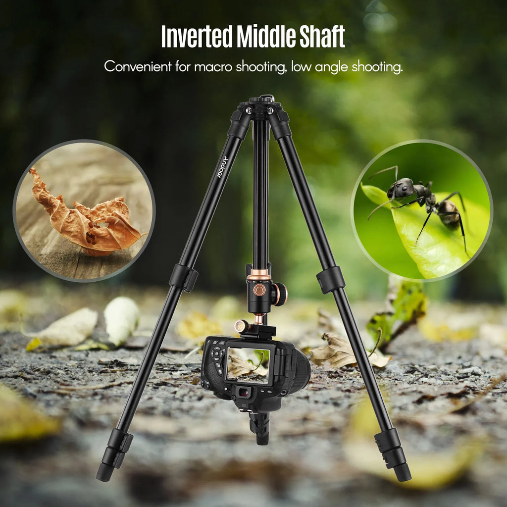 Andoer Q160SA Aluminum Tripod with 360° Panoramic Ball Head Camera Tripod Qst