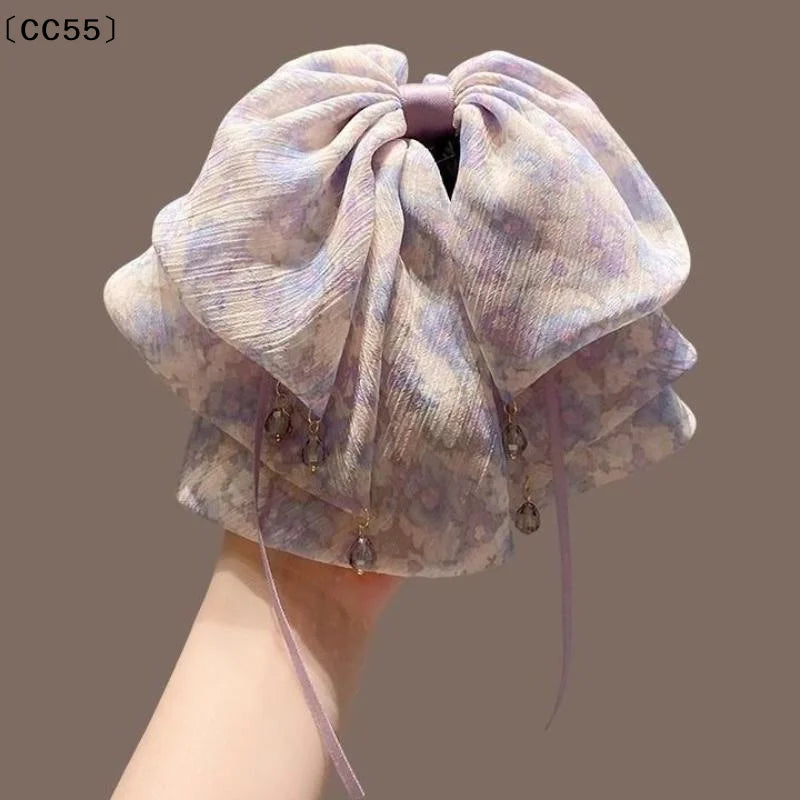 Women's Large Bow Hair Claw Clip – Multi-Layer Bowknot Hair Claw Clip Qst