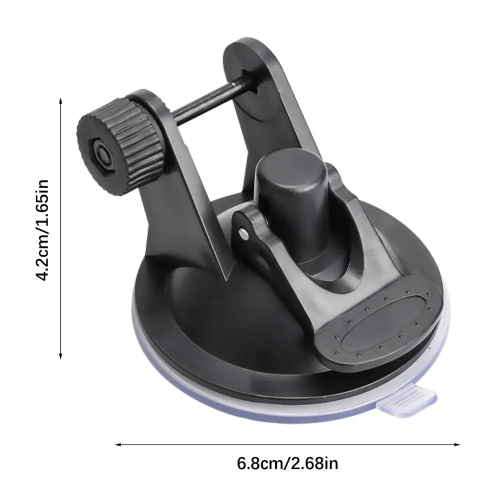 Universal Dash Cam Suction Mount – 180° Adjustable Car Holder Dash Cam Mount Qme Black