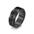 Viking Enamel Spinning Knuckle Ring – Men's Stainless Steel Spinning Statement Ring Qme hei 11