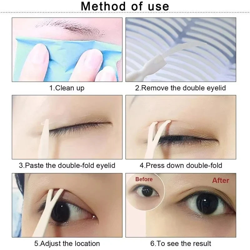 Invisible Double Fold Eyelid Tape – Clear & Beige Lace Eyelid Tape Qme