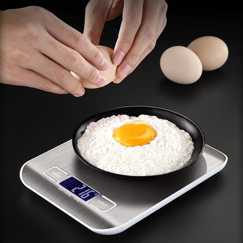 Digital Kitchen Scale LED Display Stainless Steel 10kg Digital Kitchen Scale Qme