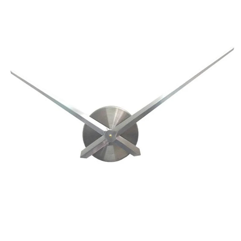 Large 3D DIY Metal Wall Clock – Modern Minimalist Home Decor 3D Wall Clock Qme Silver