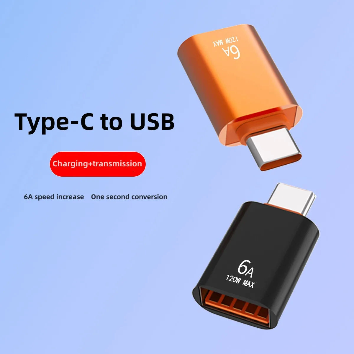 OTG USB-C to USB Adapter 120W 6A | MacBook & Laptop USB-C OTG Adapter Qme