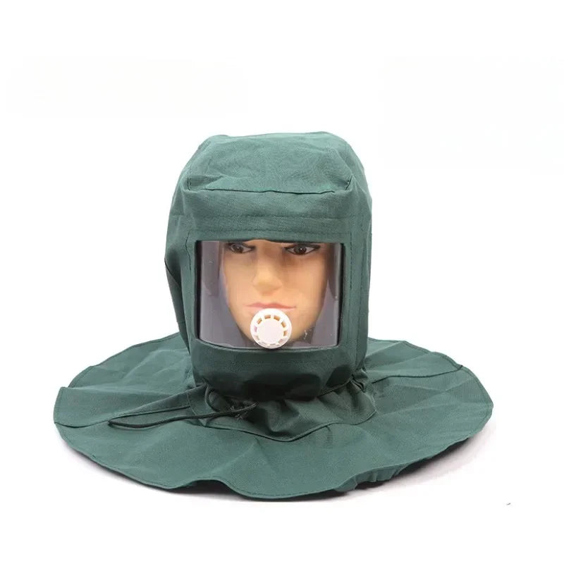 Canvas Sandblasting Hood – Industrial Wind & Blast Protection Sandblasting Hood Qme