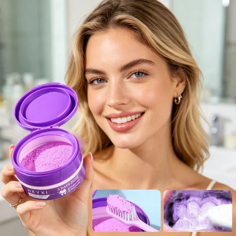 Purple Tooth Powder – Deep Cleansing Fresh Breath Formula Tooth Powder Qme