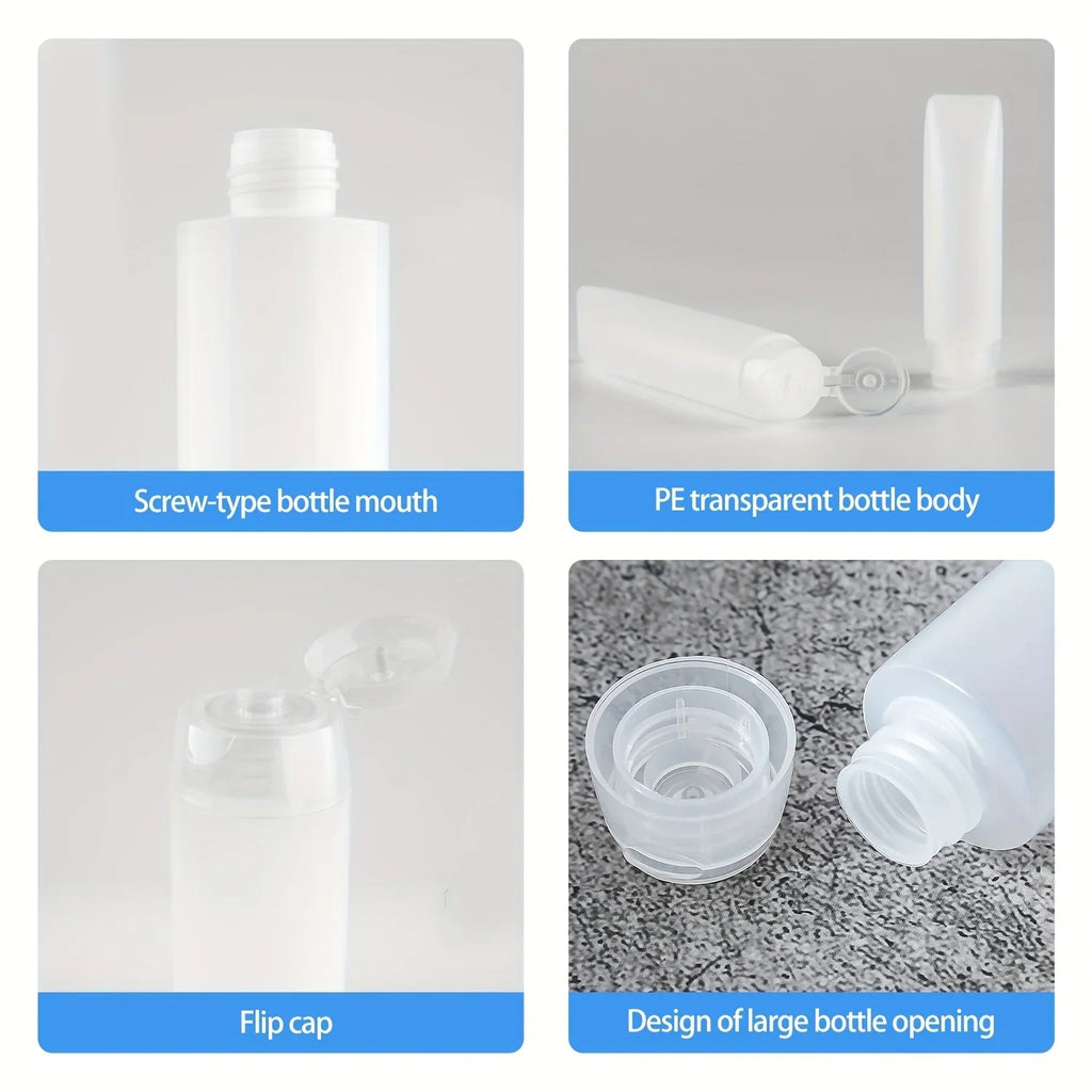 30-Pack Refillable Travel Squeeze Tube Bottles 30ml & 50ml Travel Tube Bottles Qme