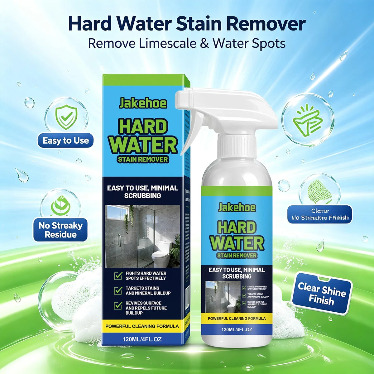 Limescale & Water Spot Remover Spray 120ml | Qme Household Cleaning Spray Qme