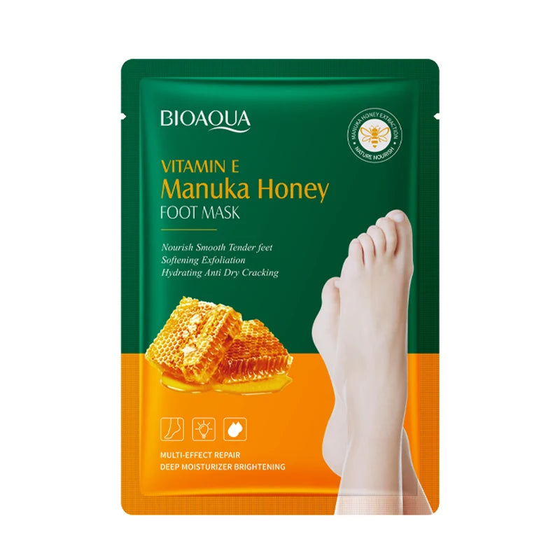 Honey Exfoliating Foot Mask – Moisturizing Pedicure Foot Peel Exfoliating Foot Mask Qst
