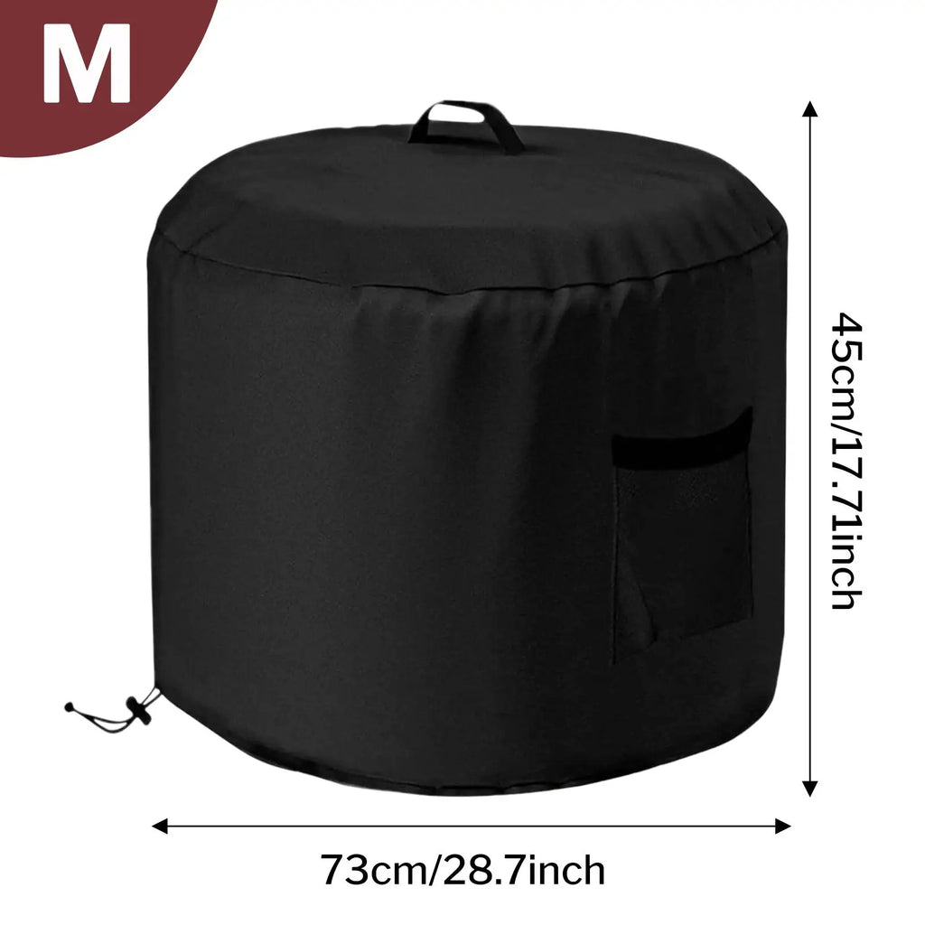 Waterproof Round Fire Pit Cover – Oxford Fabric Outdoor Protector Fire Pit Cover Qme