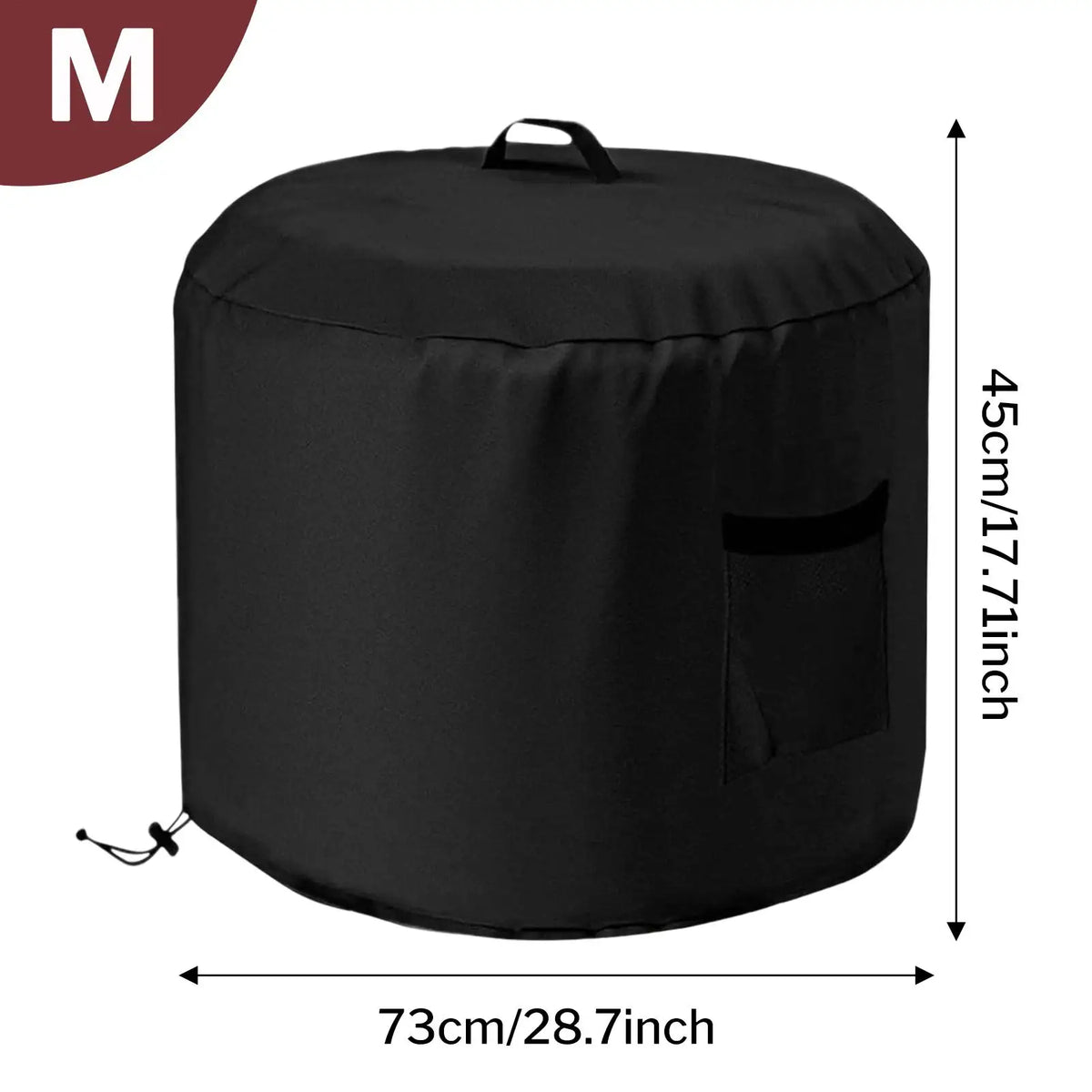 Waterproof Round Fire Pit Cover – Oxford Fabric Outdoor Protector Fire Pit Cover Qme